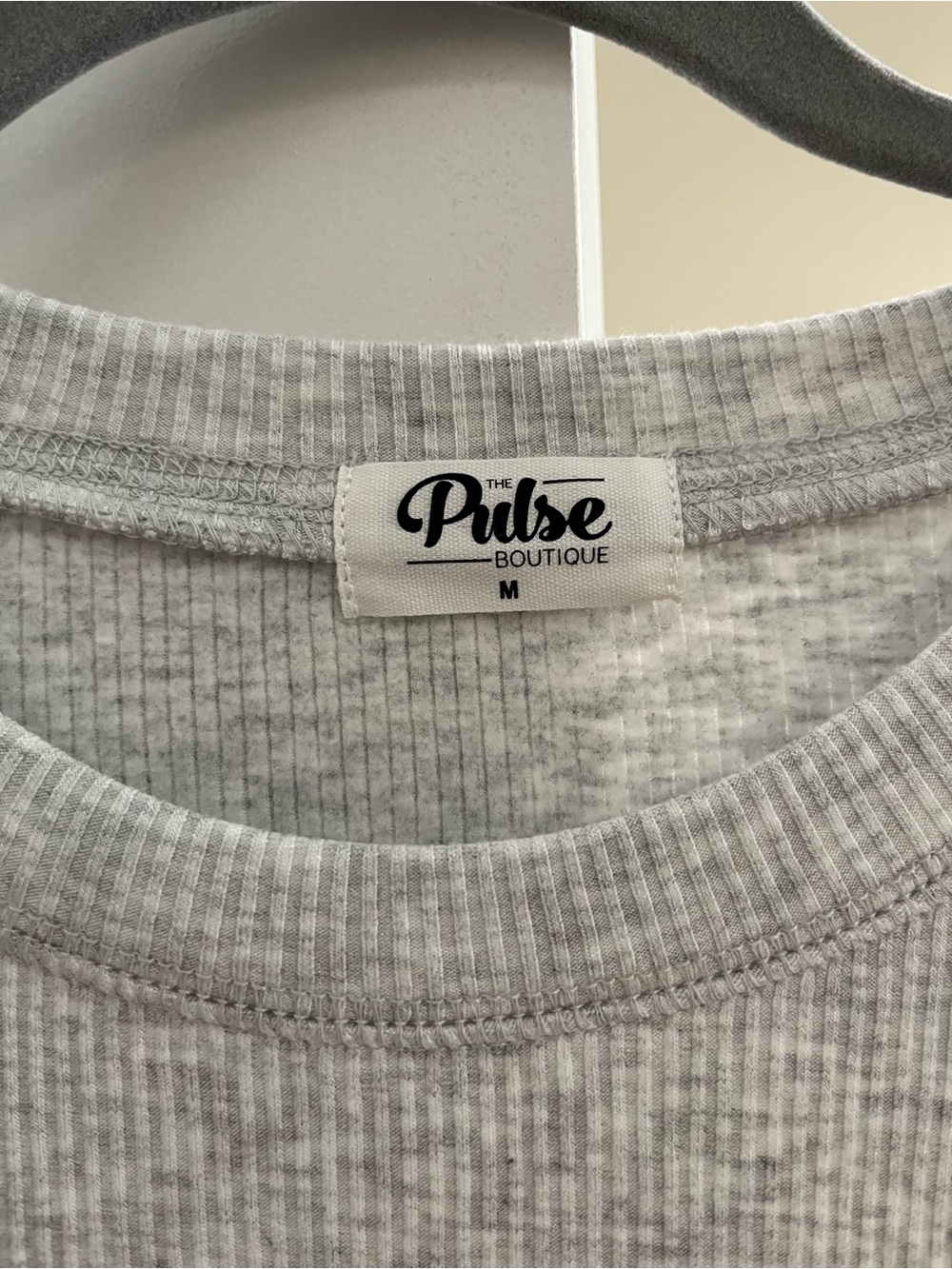 Pulse Light Gray Ribbed Long-Sleeve Shirt - Picture 2 of 3